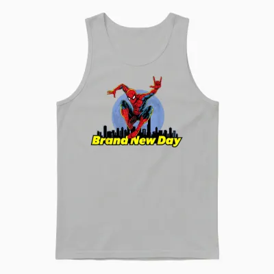 Marvel Studios Spider-Man: Brand New Day Moon & City Skyline Unisex Tank Top - Ash
