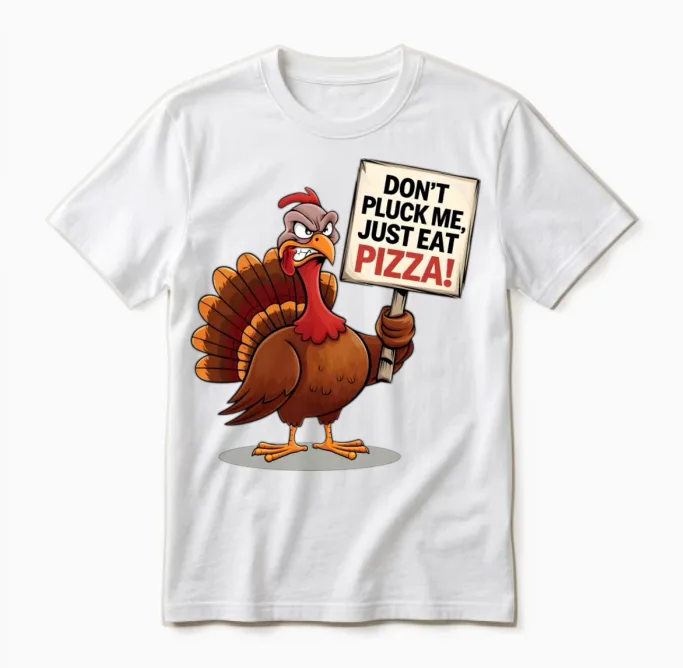 Thanksgiving Funny Thanksgiving Dont Pluck Unisex T-Shirt in White