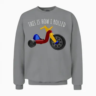 Nostalgic Love 70s 80s Vintage Retro Toys Big Tricycle Wheel Unisex Sweatshirt - Sport Grey