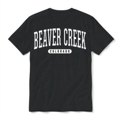 College Style Beaver Creek Colorado Unisex T-Shirt - Black