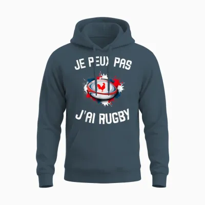 Children's Rugby Jersey "je Peux Pas J'ai Rugby" Unisex Hoodie - Dark Heather