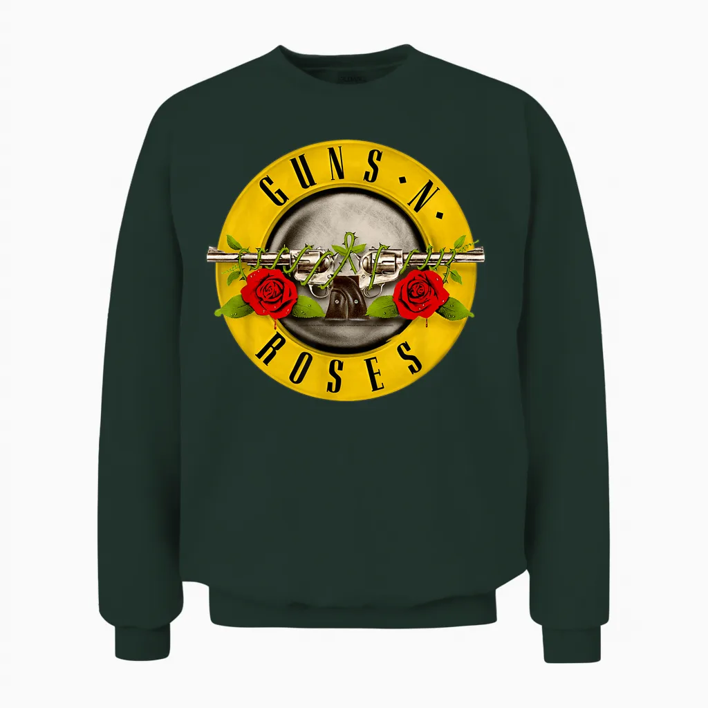 Guns N' Roses Official Bullet Logo Unisex Sweatshirt in Forest