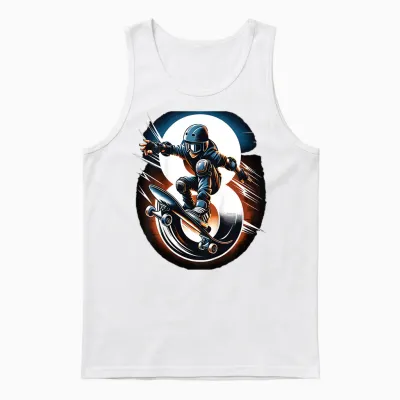 8 Jahre Skateboard Jungen Skater Unisex Tank Top - White