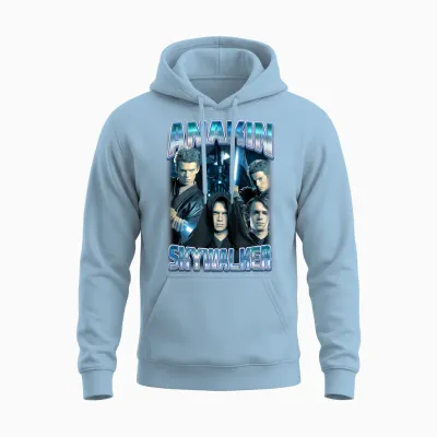 Star Wars Classic Anakin Skywalker Photo Collage Unisex Hoodie - Light Blue