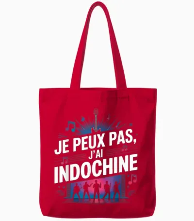 Je Peux Pas J'ai Fan Indochine Man Woman Child Concert Tote Bags - Red