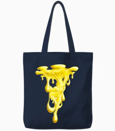 Yellow Tote Bags - Navy