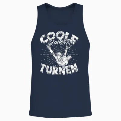 Kinder Jungen Turnen Geschenke Turner Coole Jungs Turnen T-Shirt - Schwarz, Kurzarm, S, Cartoon, Sport, Kinder, Jungen, Turner Unisex Tank Top - Navy