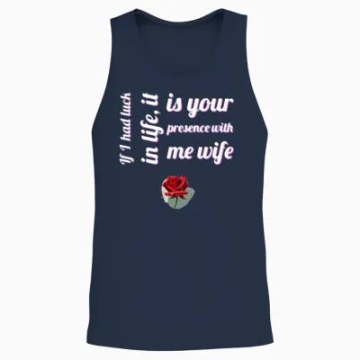 Valentine's Day Design Halima Fashion. Unisex Tank Top - Navy