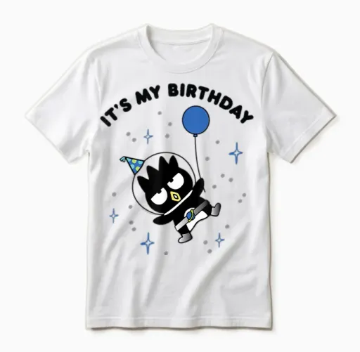 Badtz-Maru It's My Birthday Unisex T-Shirt in White