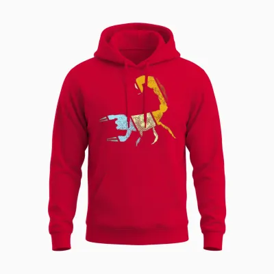 Scorpio Retro Unisex Hoodie - Red