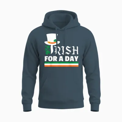 Irish for a Day Happy St. Patrick's Hat Tee Erwachsene Männer Frauen Unisex Hoodie - Dark Heather