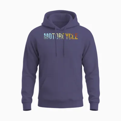 Motorcycle Retro Unisex Hoodie - Heather Sport Dark Navy
