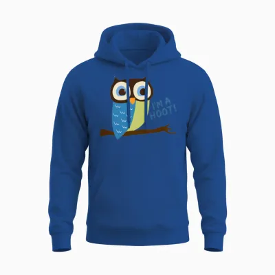 Owl Art I'm a Hoot Unisex Hoodie - Royal