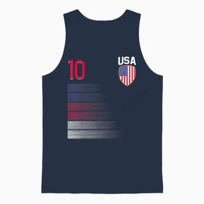 Trikot Mit Fußballflagge Usa Unisex Tank Top - Navy