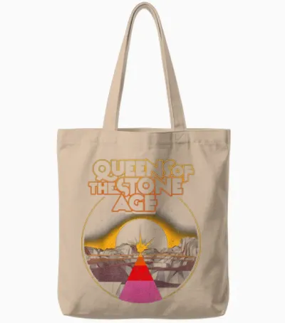 Official Queens of the Stone Age Desert Sun Tote Bags - Natural