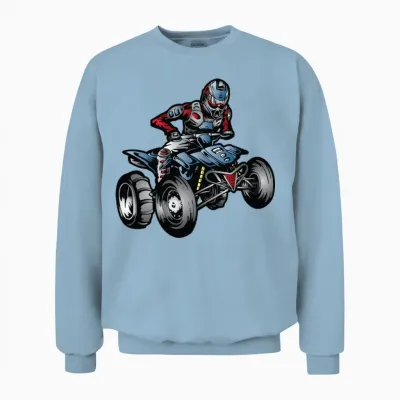 Yamaha Atv Racer Unisex Sweatshirt - Light Blue