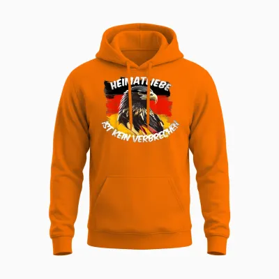 Heimatliebe Ist Kein Verbrechen - Deutschland Eagle Classic Unisex Hoodie - Safety Orange