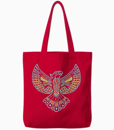 Thunderbird Indianer Indianer Stammeskunst Indigene Männer Tote Bags - Red