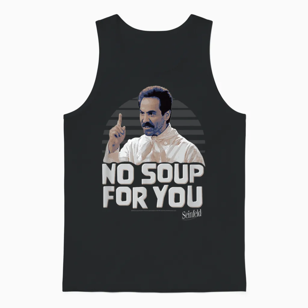 Seinfeld No Soup for You Chef Scold Unisex Tank Top in Black