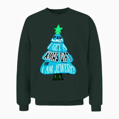 Jewish on Christmas Funny Unisex Sweatshirt - Forest