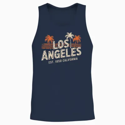 Los Angeles Est. 1850 California Unisex Tank Top - Navy