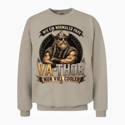 Papa Geschenk Papa Tshirt Vatertag Shirt Herren Lustig Papa Unisex Sweatshirt - Sand