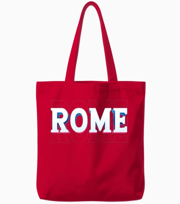 Retro - Rome Tote Bags in Red