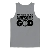 My God Is an Awesome God — Christian & Faith Unisex Tank Top - Sport Grey – 1