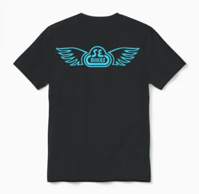 Se Bikes Baby Blue Wing Unisex T-Shirt - Black