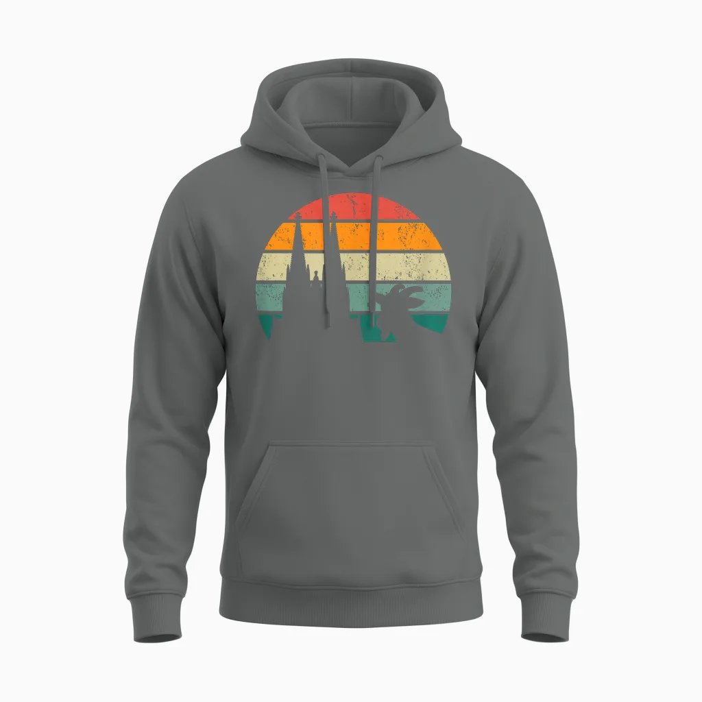 Cologne, My Town! Geißbock with Cathedral and Moon. Cologne Pride T-Shirt, Black Unisex Hoodie in Graphite Heather