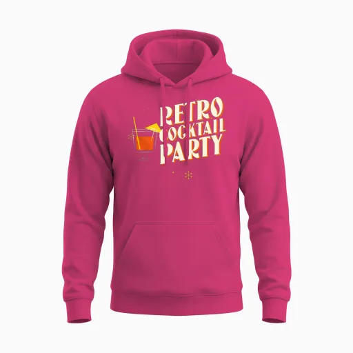 Retro Cocktail Party Design Unisex Hoodie - Heliconia