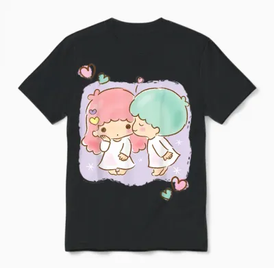 Little Twin Stars "be My Valentine" Unisex T-Shirt - Black