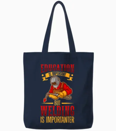 Welder Funny Funny Welding Gift Tote Bags - Navy