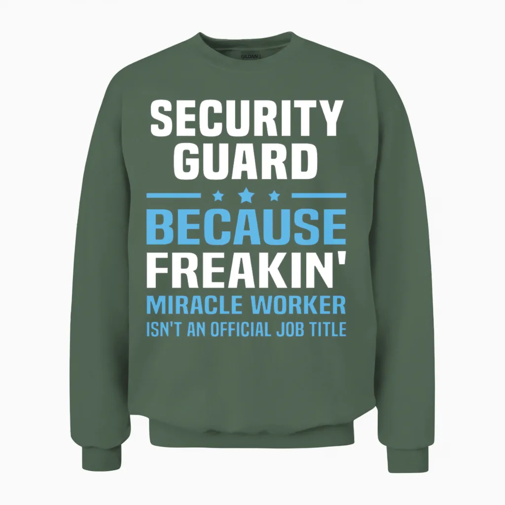 Security Guard Unisex Sweatshirt in Military Green