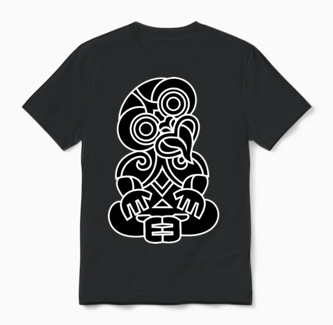 Hei Tiki New Zealand Maori Unisex T-Shirt in Black
