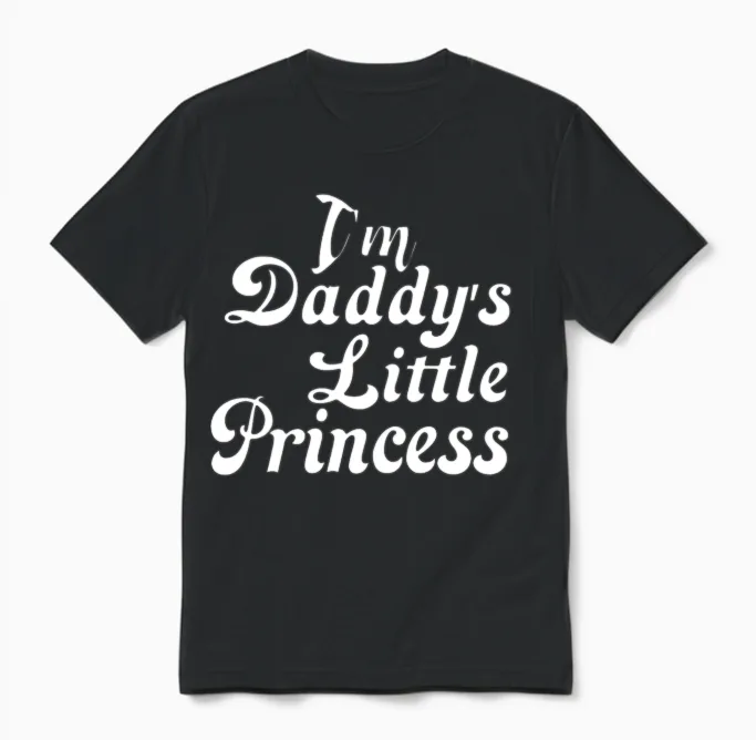 I'm Daddy Little Princesses Dad Unisex T-Shirt in Black