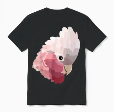 Galah Cockatoo (rose Breast Cockatoo) Unisex T-Shirt - Black