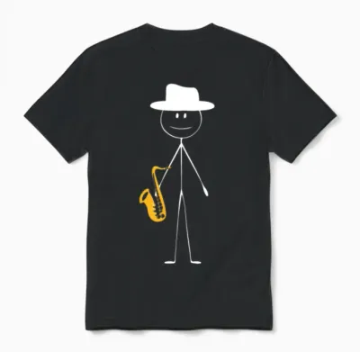 Saxophone Saxophone Guy Unisex T-Shirt - Black