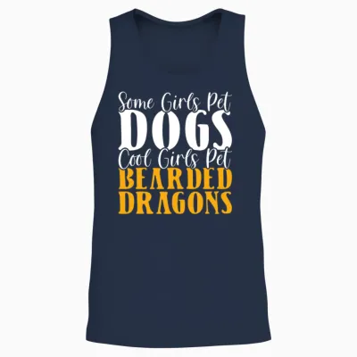 Bearded Dragon Unisex Tank Top - Navy