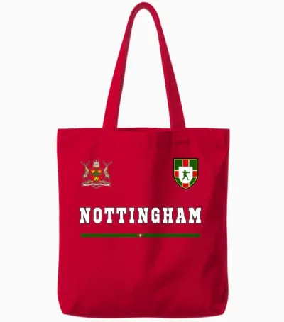 Nottingham Sportssoccer Jersey Flag Football Tote Bags - Red
