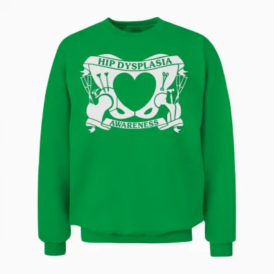 Hip Dysplasia Awareness Unisex Sweatshirt - Irish Green