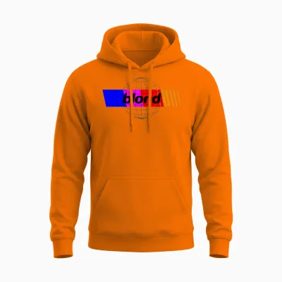 Frank Rapper Ocean Globe Worldwide Merch T-Shirt, Black, S Unisex Hoodie - Safety Orange