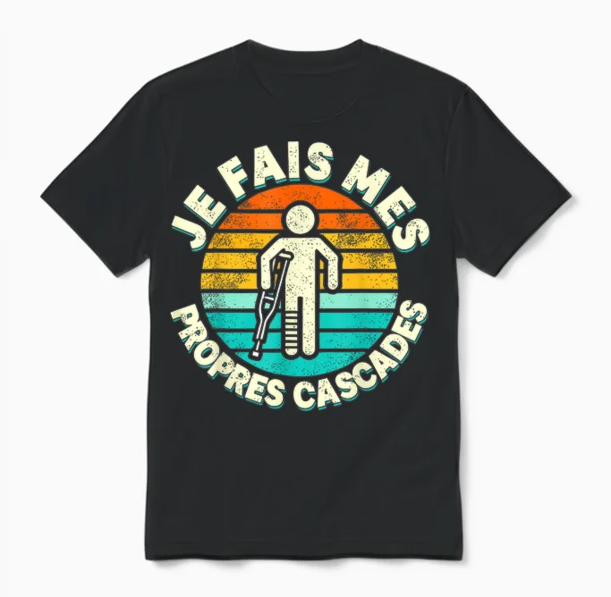 Je Fais Mes Opres Waterfalls Gift Idea Get Well Well T-Shirt, Black, S Unisex T-Shirt in Black