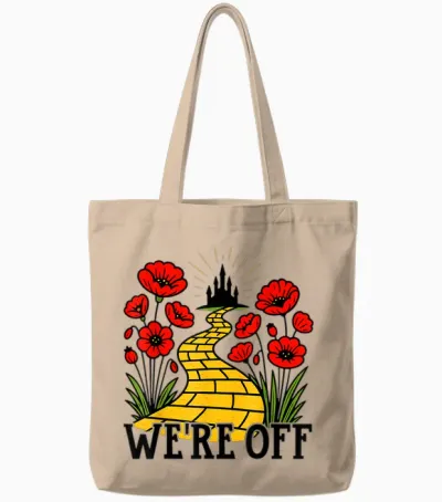 We're off Yellow Brick Road Shirt Witch Halloween Costume Tote Bags - Natural