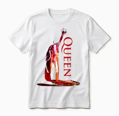 Queen Official Crown Colour T-Shirt, Black Unisex T-Shirt - White