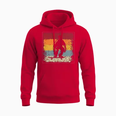 Skating Retro Unisex Hoodie - Red
