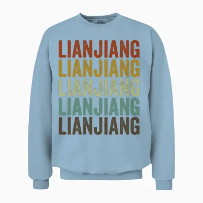 Lianjiang China Retro Vintage Unisex Sweatshirt - Light Blue