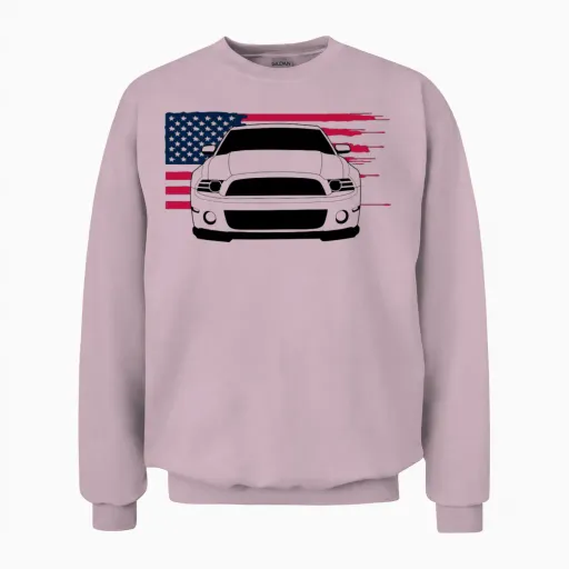 Ford Mustang Musclecar Generation 5 /w Unisex Sweatshirt in Light Pink