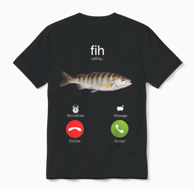Fih Tshirt Shoes Fish Funny Misspelled Fish Meme Fih Humor Unisex T-Shirt in Black