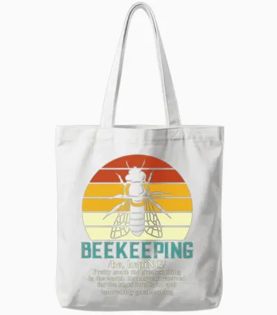 Funny Beekeeping Definition Tote Bags - White